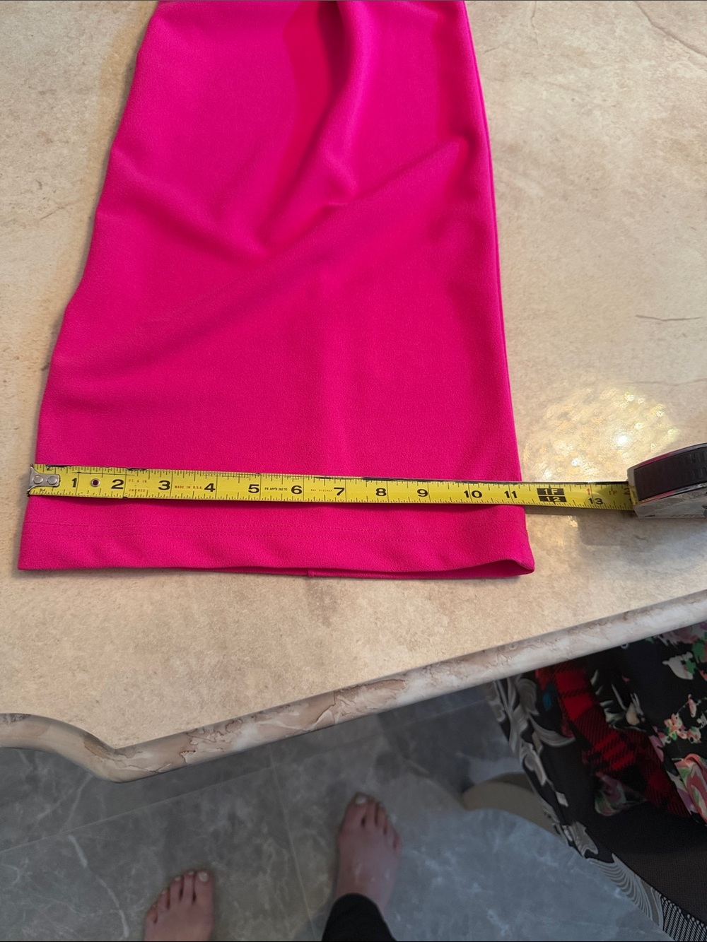 Women’s  Hot Pink Pull-On Knit Pants, no wrinkle, XL View 6